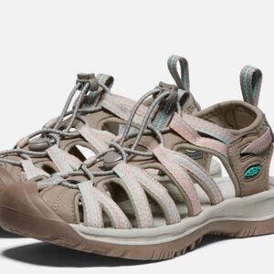 KEEN Women's Whisper Sandal Size 9.5 Waterproof Bungee Cinch Toe Bumper NWOT